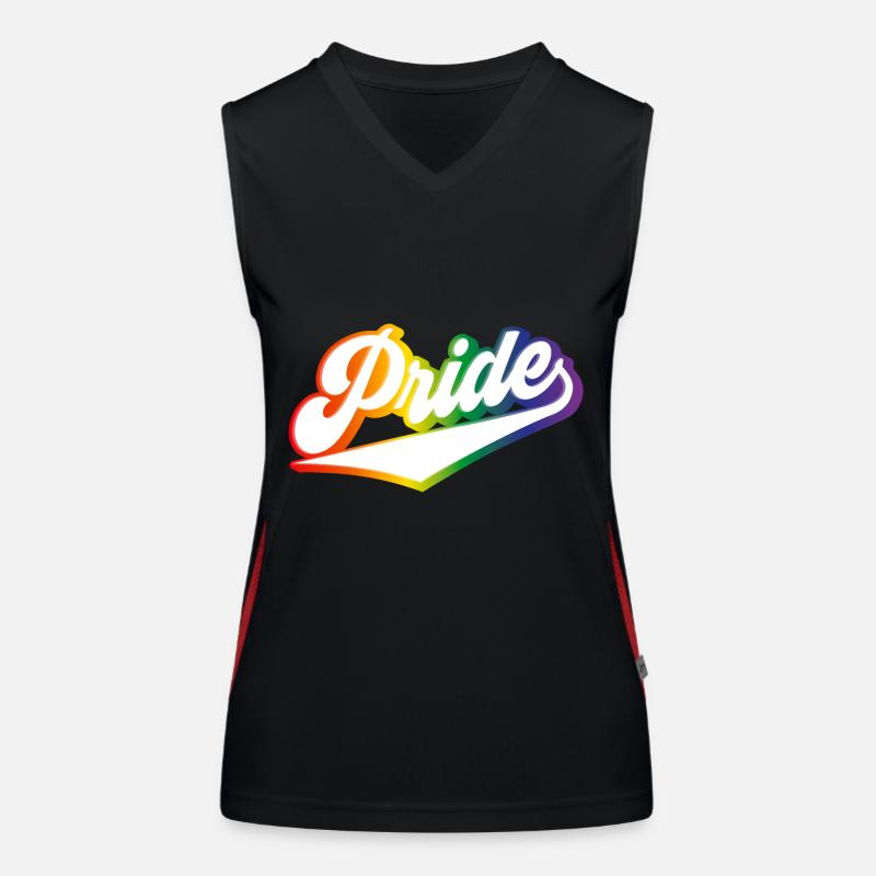 Pride Regenbogen LGBTQ Funktionelles Kontrast-Tank Top für Frauen
