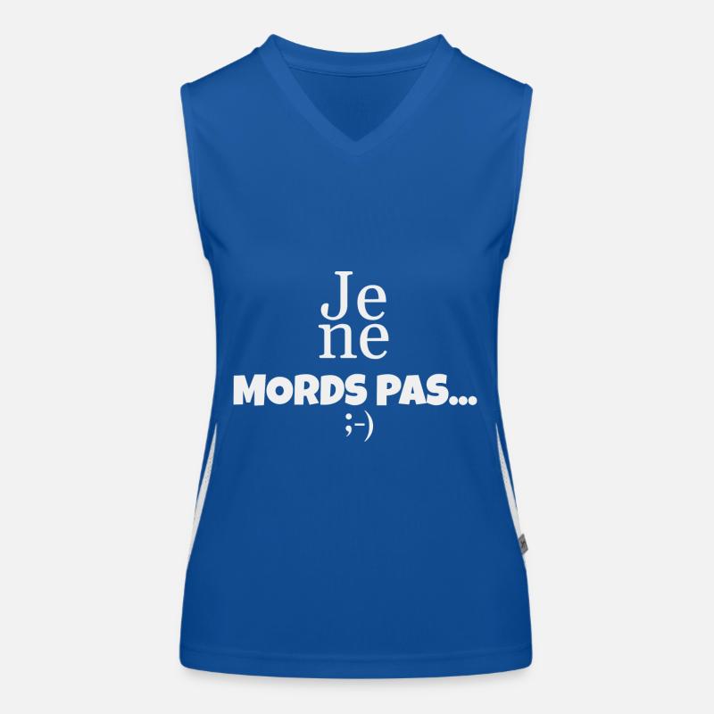 Je ne mords pas...;-) Débardeur respirant contrasté Femme