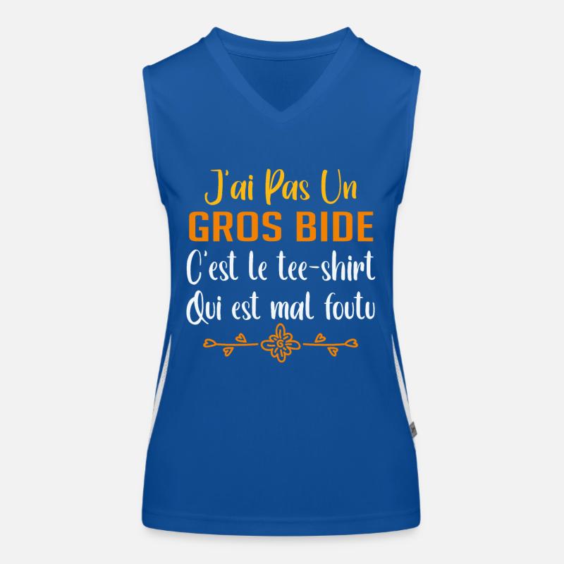 J AI PAS UN GROS BIDE C'est Le Tshirt Débardeur respirant contrasté Femme