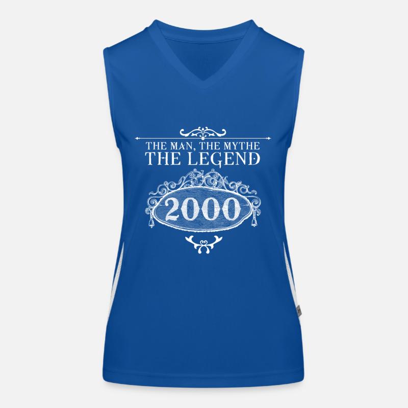 2000 | Vintage Legend seit 2000 Geburtstag Funktionelles Kontrast-Tank Top für Frauen