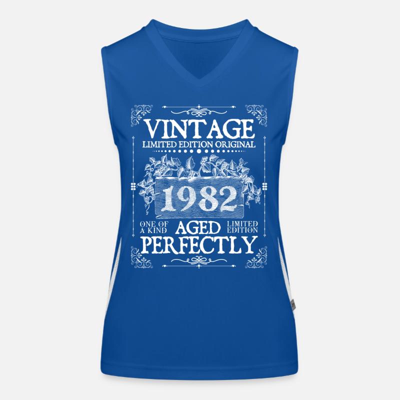 1982 | Vintage Perfectly seit 1982 Geburtstag Funktionelles Kontrast-Tank Top für Frauen