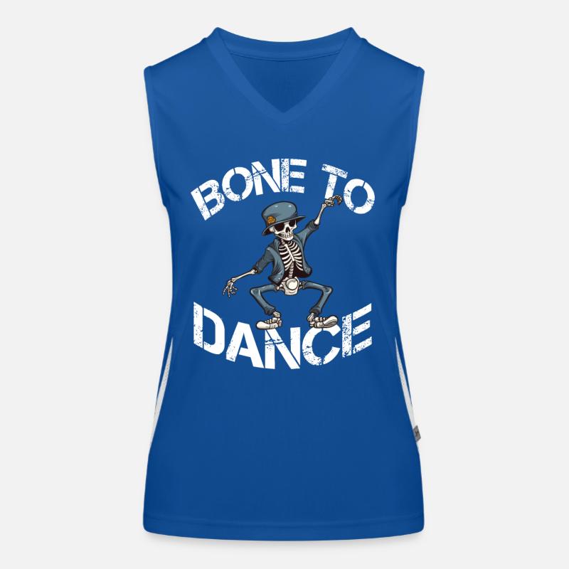 Bone To Dance Funny Dancing Saying Women's Functional Contrast Tank Top