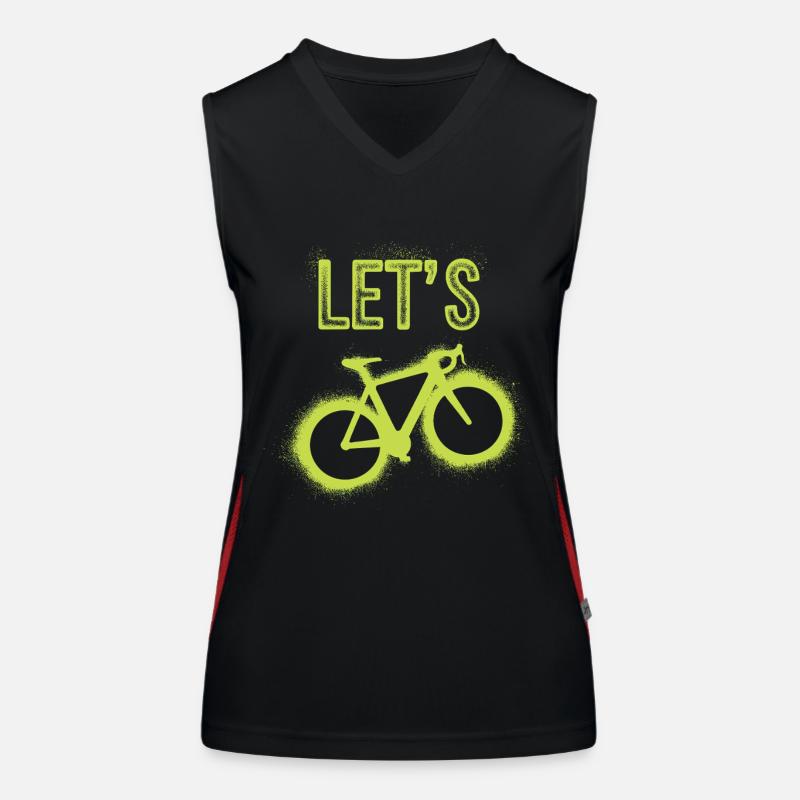 Let’s Ride – Vélo néon Débardeur respirant contrasté Femme