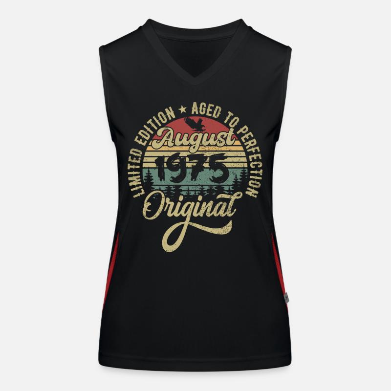 August 1975 Geburtstagsgeschenk August 1975 August Funktionelles Kontrast-Tank Top für Frauen