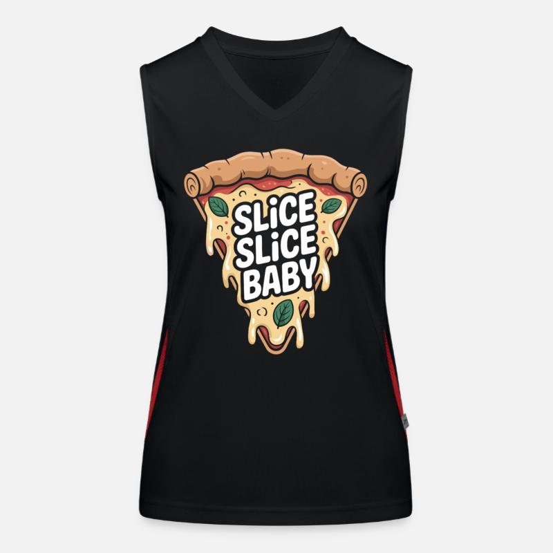 Slice Slice Chemise à pizza pour bébé Débardeur respirant contrasté Femme
