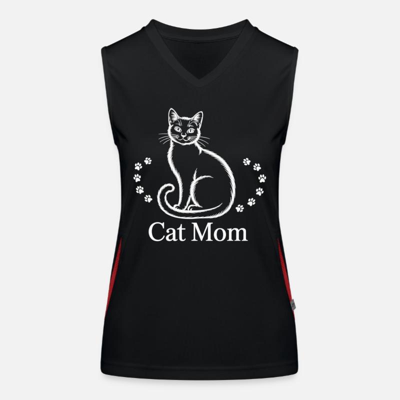 Fière maman chat Débardeur respirant contrasté Femme