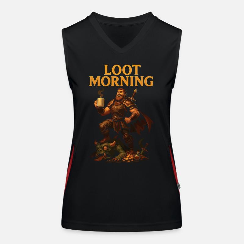 Morgendlicher Loot und Kaffee Funktionelles Kontrast-Tank Top für Frauen