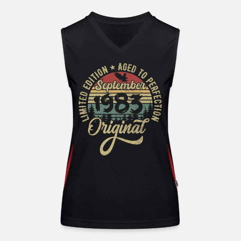 42e anniversaire Septembre 1983 - 42 ans Débardeur respirant contrasté Femme