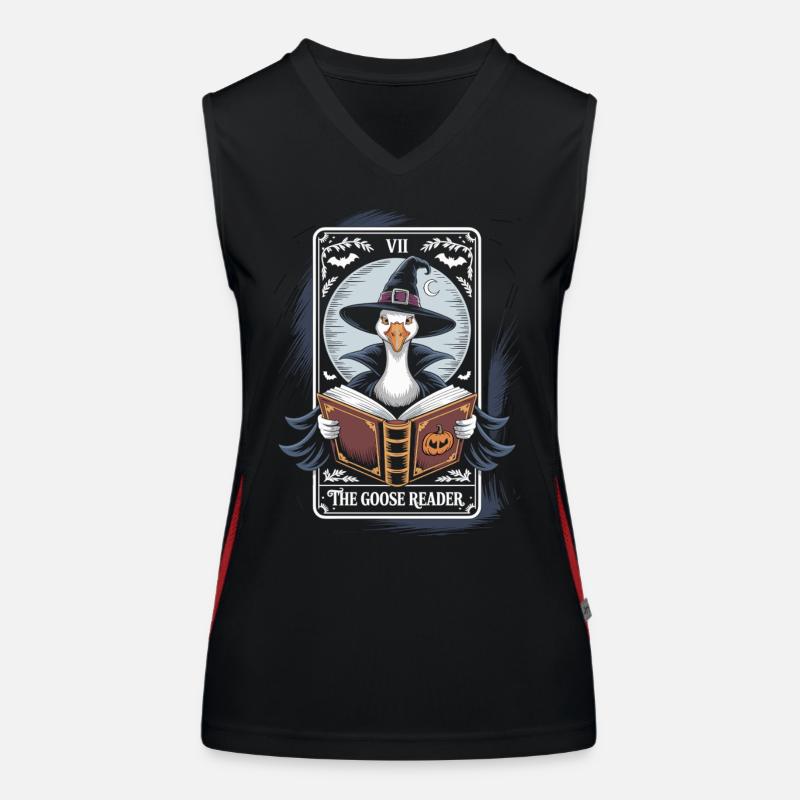 Geese Witches Tarot Reader Shirt Women's Functional Contrast Tank Top