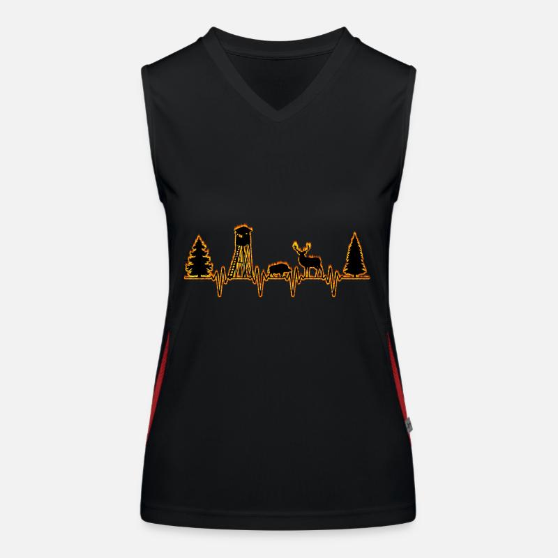 Hunter Heartbeat Pulse Fire ECG Débardeur respirant contrasté Femme