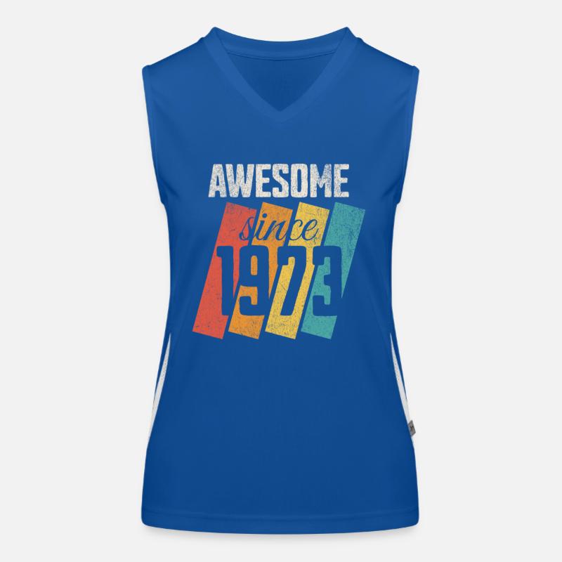 Awesome since 1973 50. Geburtstag Funktionelles Kontrast-Tank Top für Frauen