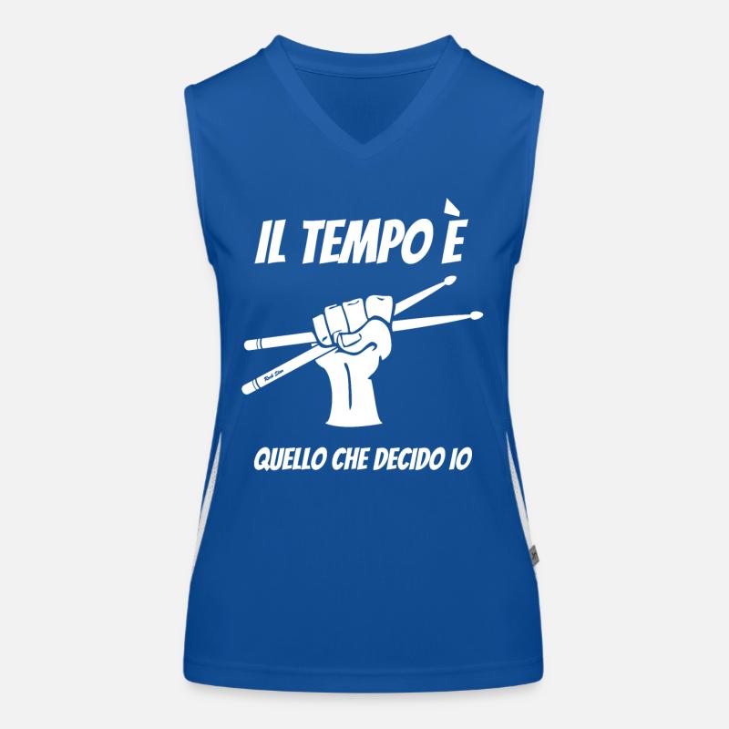 Il Tempo Quello Che Decido Io Strumento Drummstick Funktionelles Kontrast-Tank Top für Frauen