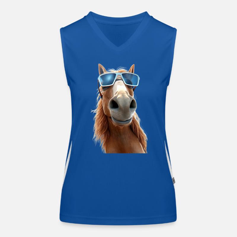 Pferd Pferdemädchen Reiterin Pony Stall Pferde Funktionelles Kontrast-Tank Top für Frauen