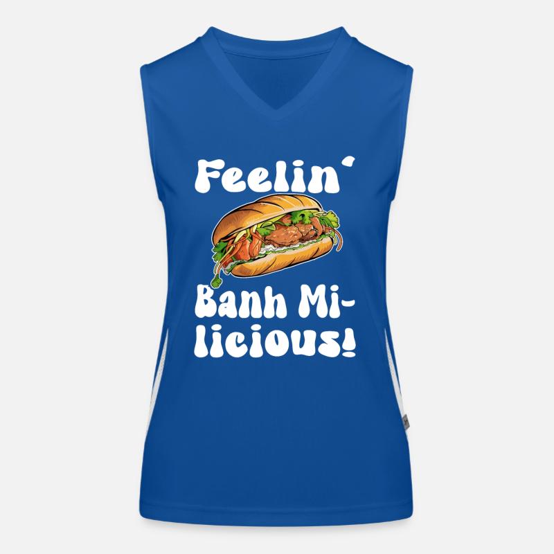 Banh mi licious Design Débardeur respirant contrasté Femme