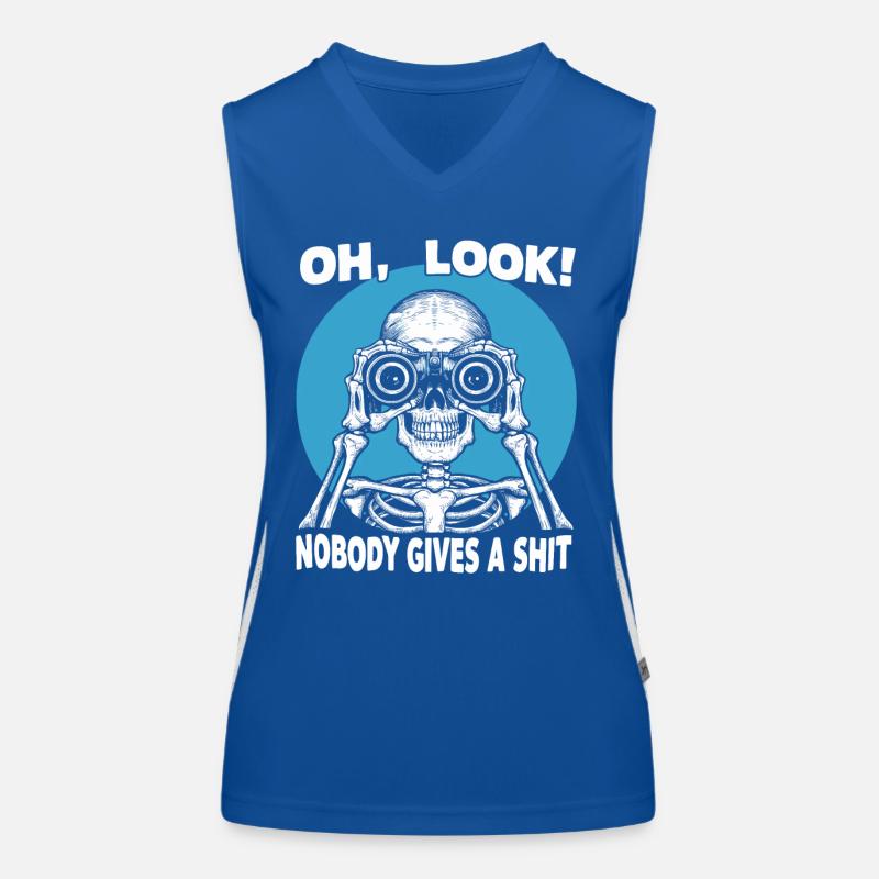 Funny skeleton design Women's Functional Contrast Tank Top