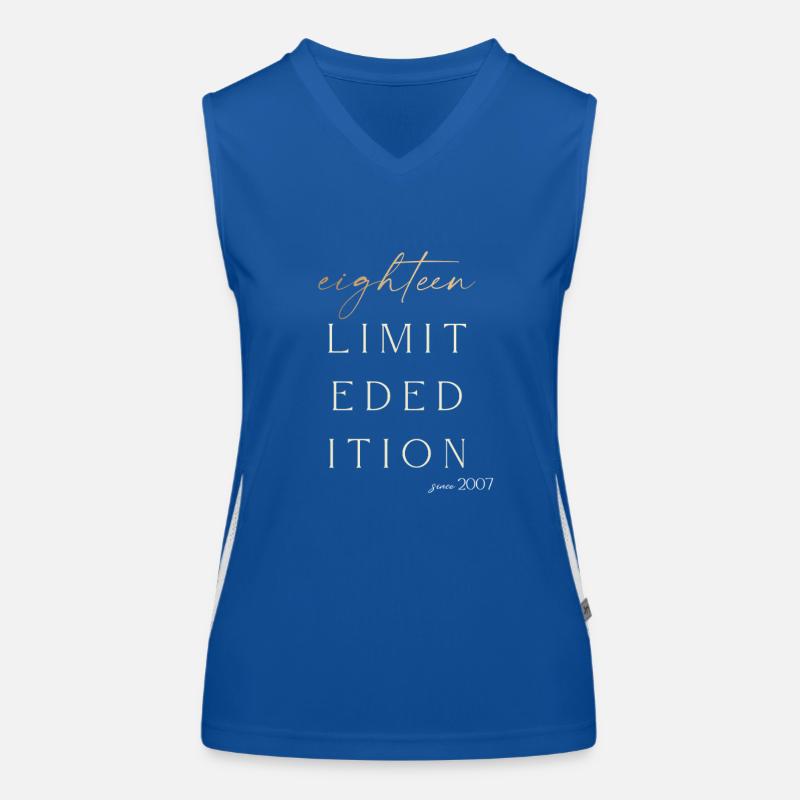 18. Geburtstag limited edition since 2007 Geschenk Funktionelles Kontrast-Tank Top für Frauen