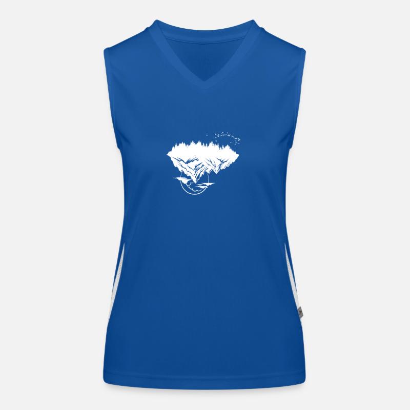 Dualität der Berge Funktionelles Kontrast-Tank Top für Frauen