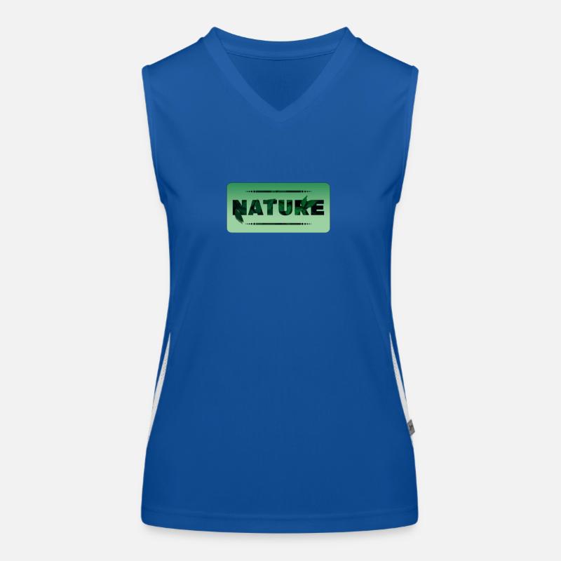 Nature Leaf Text Women's Functional Contrast Tank Top