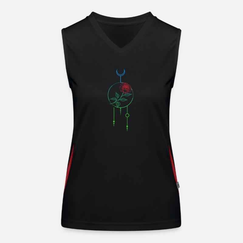 Himmlischer Rosentraum Funktionelles Kontrast-Tank Top für Frauen