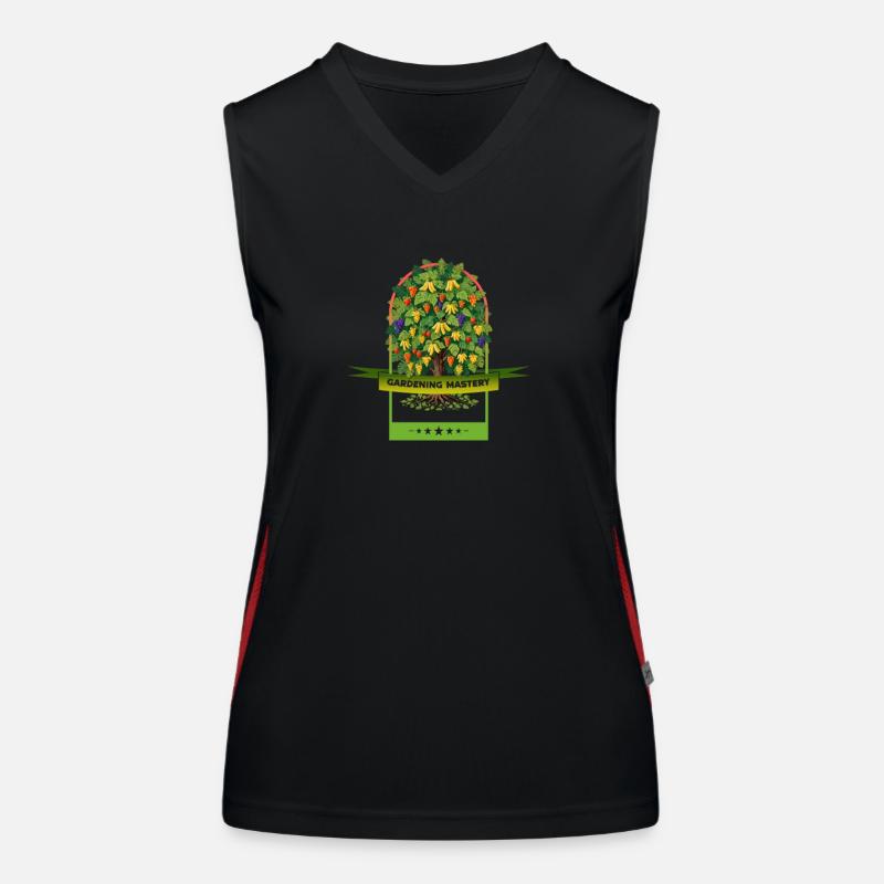 Gartenarbeit Meisterschaft Obstbaum Funktionelles Kontrast-Tank Top für Frauen