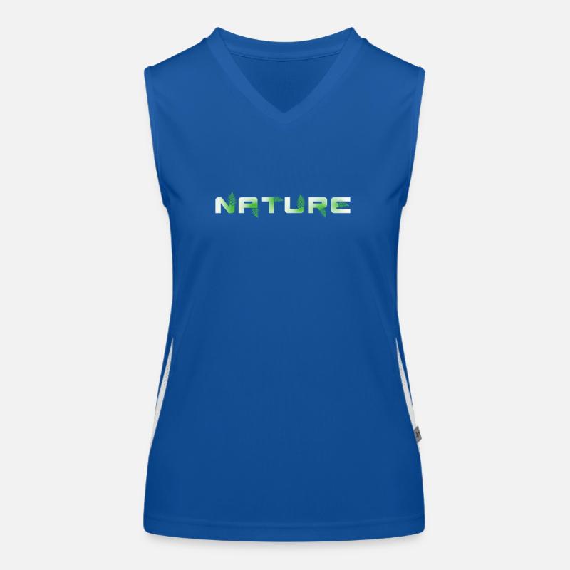 Fern Nature Text Women's Functional Contrast Tank Top