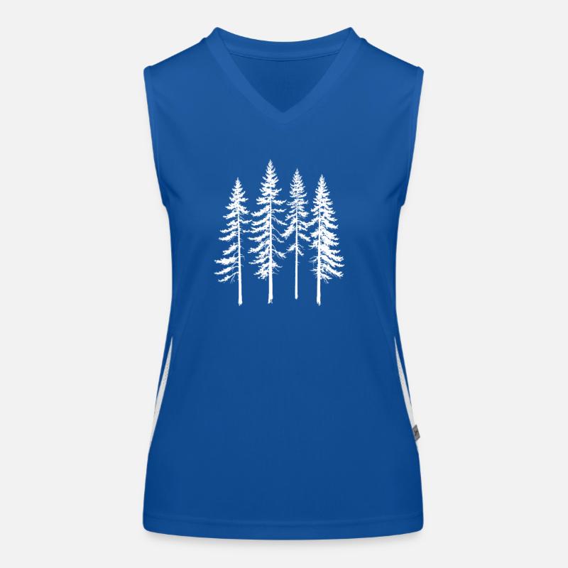 Conifer Silhouette Grove Women's Functional Contrast Tank Top