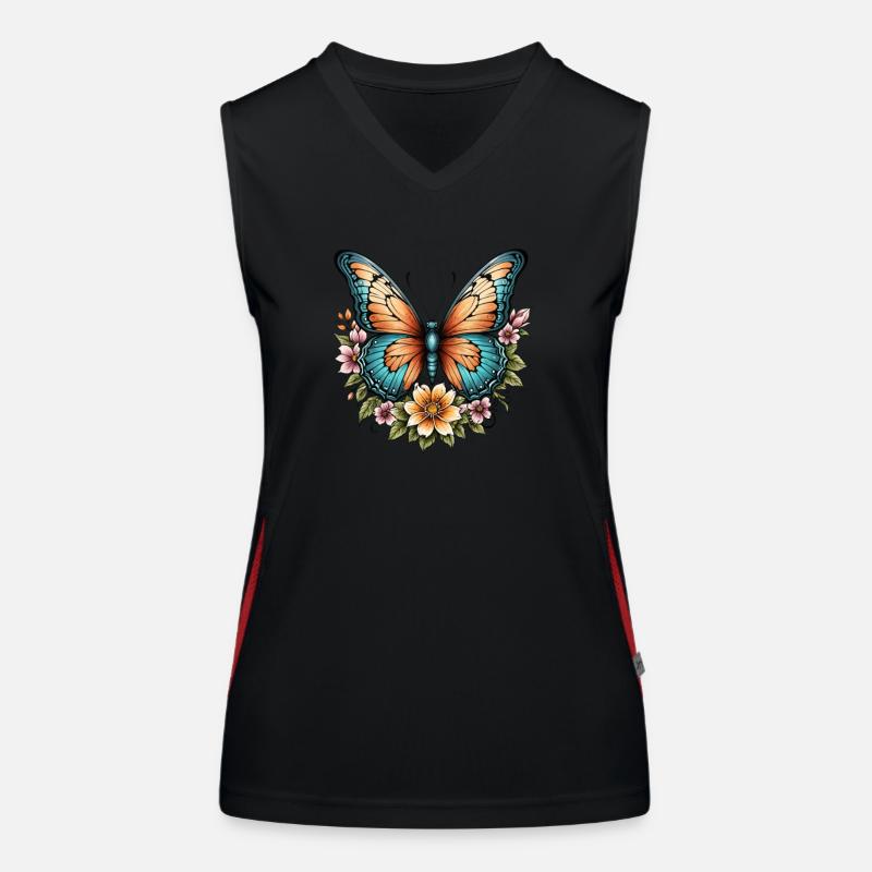 Papillon Floraison Harmonie Débardeur respirant contrasté Femme
