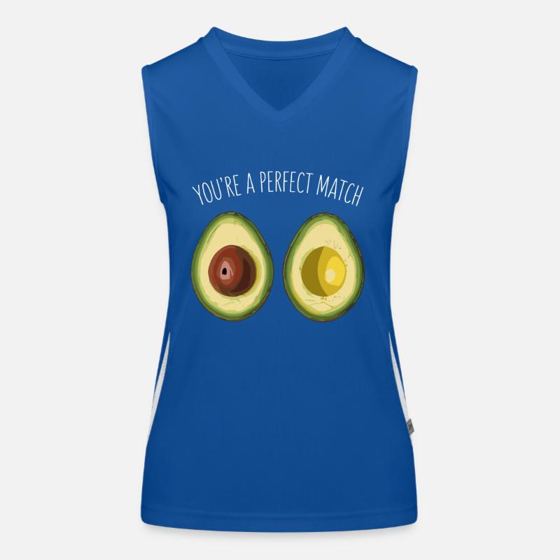 Avocado Liebe You're A Perfect Match Valentinstag Funktionelles Kontrast-Tank Top für Frauen