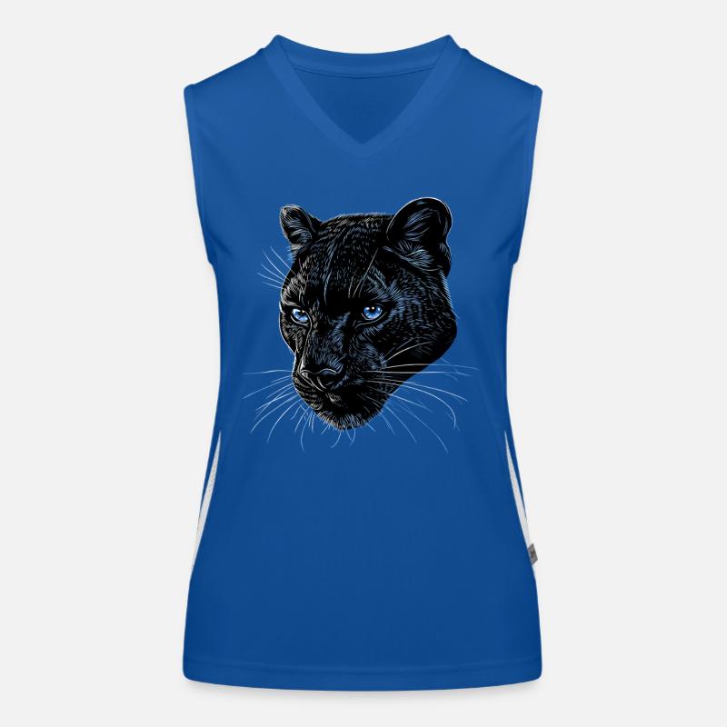 Panther Leopard Raubkatze Süße Großkatze Panter Funktionelles Kontrast-Tank Top für Frauen