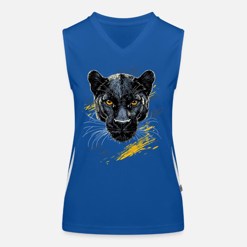 Panther Leopard Raubkatze Süße Großkatze Panter Funktionelles Kontrast-Tank Top für Frauen
