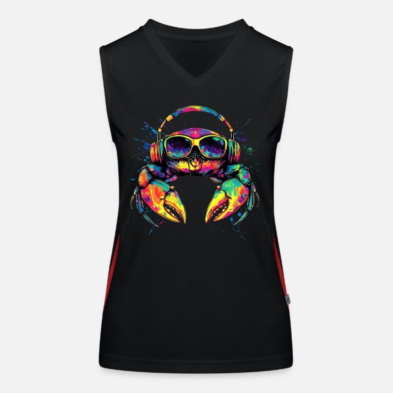 Crab Crab Crustaceans Crab Shore Crab Crayfish Women's Functional Contrast Tank Top