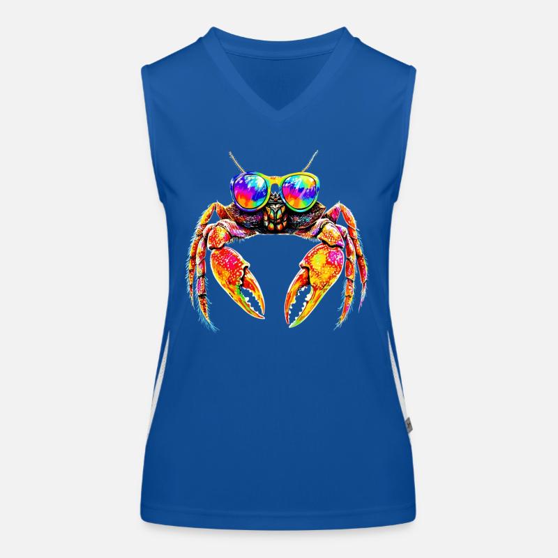 Krebs Krabbe Krebstiere Crab Strandkrabbe Krebse Funktionelles Kontrast-Tank Top für Frauen
