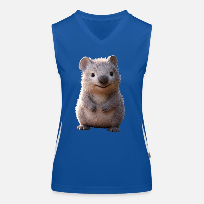 Wombat Australia Marsupial Cute Wombat Women's Functional Contrast Tank Top