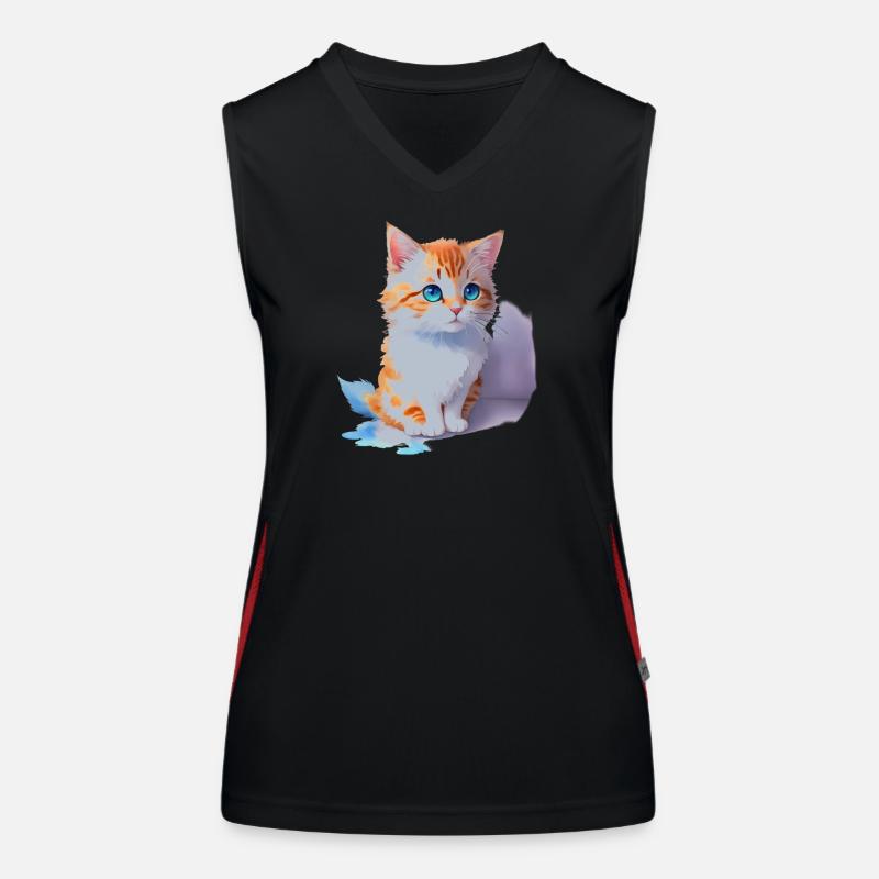 chat mignon Débardeur respirant contrasté Femme