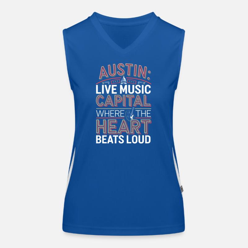 AUSTIN, CAPITALE DE LA MUSIQUE LIVE OÙ LE CŒUR BAT Débardeur respirant contrasté Femme