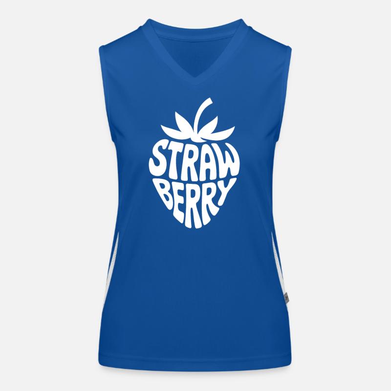 Erdbeer-Liebe-Wortkunst Funktionelles Kontrast-Tank Top für Frauen
