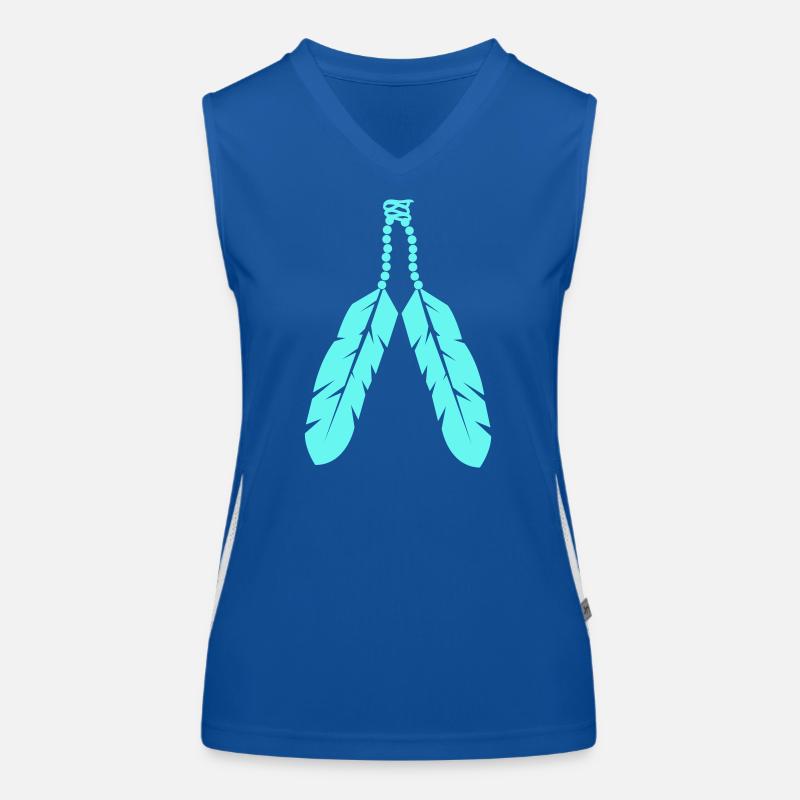 Feder Schmuck Design Funktionelles Kontrast-Tank Top für Frauen