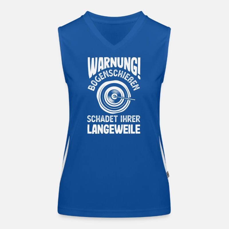 Ich gehe Bogenschießen Funktionelles Kontrast-Tank Top für Frauen