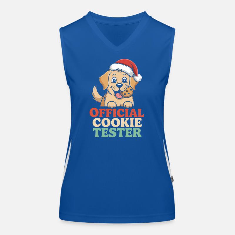 Chien de Noël Humour Débardeur respirant contrasté Femme