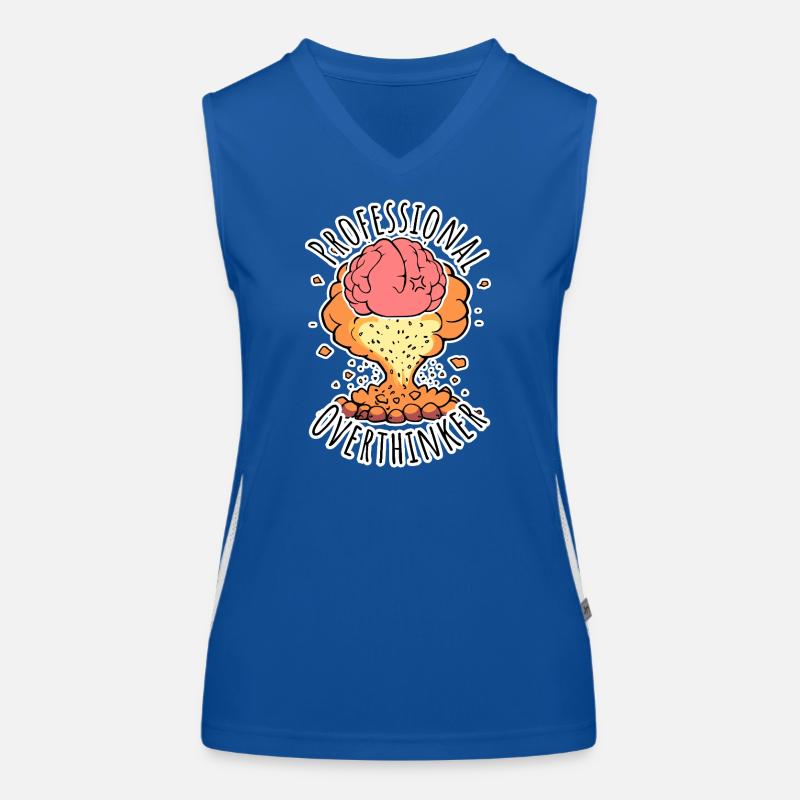Professional Overthinker - Gehirn Explosion! Funktionelles Kontrast-Tank Top für Frauen