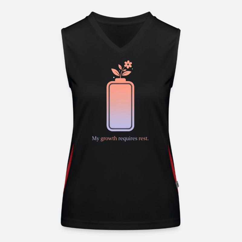 My Growth Requires Rest – Selfcare Design Funktionelles Kontrast-Tank Top für Frauen