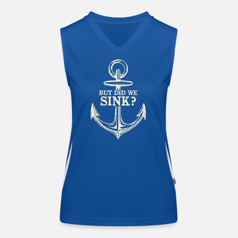 But Did We Sink? Sailor Sail Captain Funktionelles Kontrast-Tank Top für Frauen