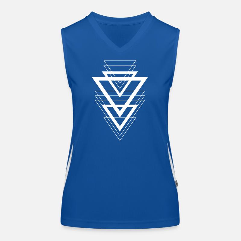 Conception triangulaire Débardeur respirant contrasté Femme