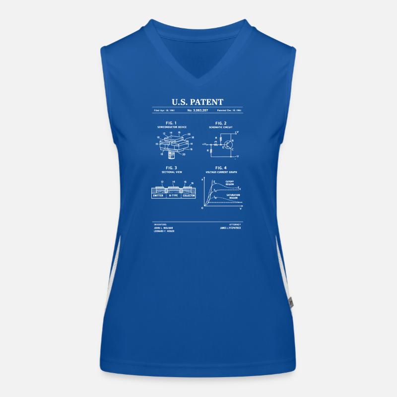 Schaltplan-Patentblaupause Funktionelles Kontrast-Tank Top für Frauen