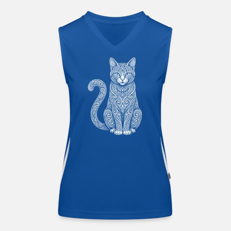 Hauskatze Funktionelles Kontrast-Tank Top für Frauen