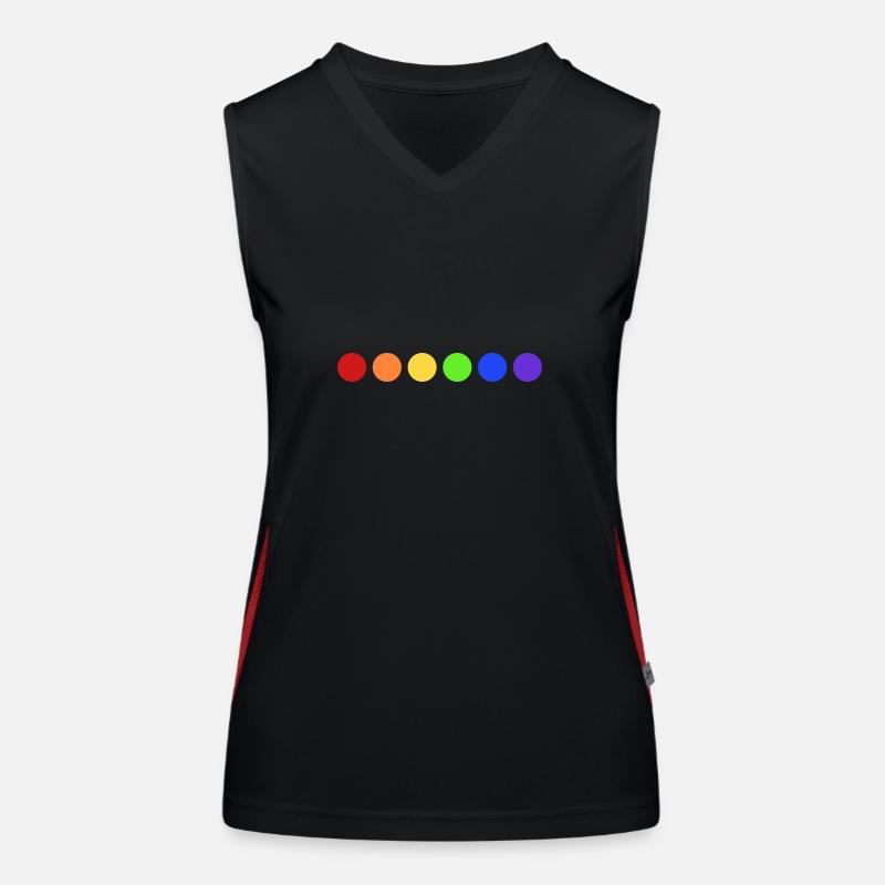 Rainbow Funktionelles Kontrast-Tank Top für Frauen