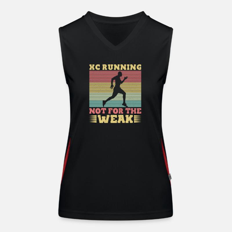 Cadeau de course XC amusant Édition XC Runner Débardeur respirant contrasté Femme