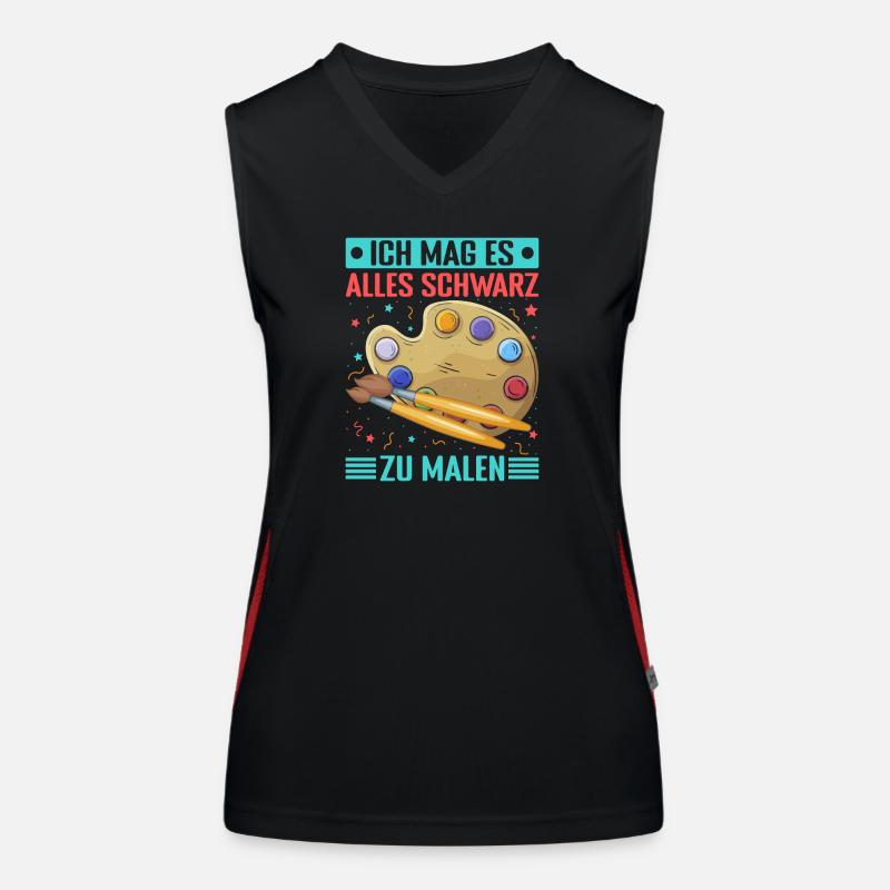 Artists I like to paint everything black Women's Functional Contrast Tank Top