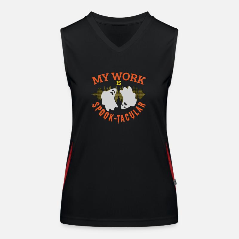 Professional Ghost Hunter Funny Spook-Tacular Work Funktionelles Kontrast-Tank Top für Frauen