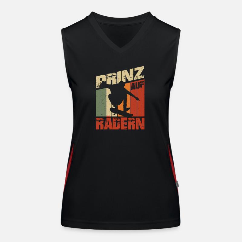 Skateboard Graphic Boys Men Gift Idea Women's Functional Contrast Tank Top